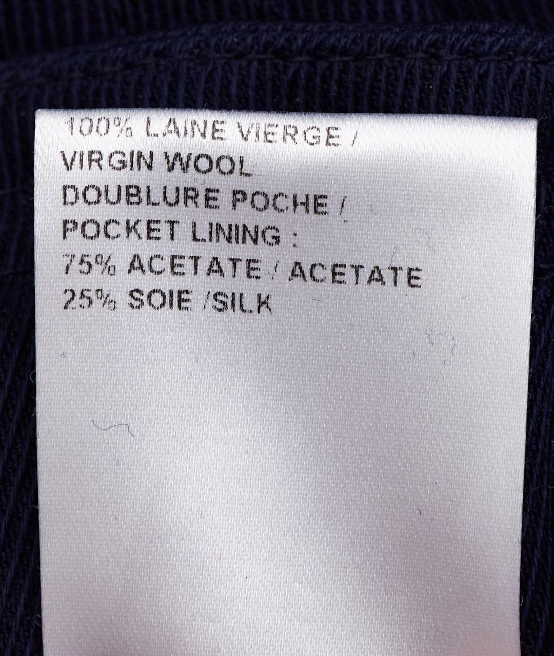 CHLOE Темно-синие ацетатные прямые брюки, фото 5