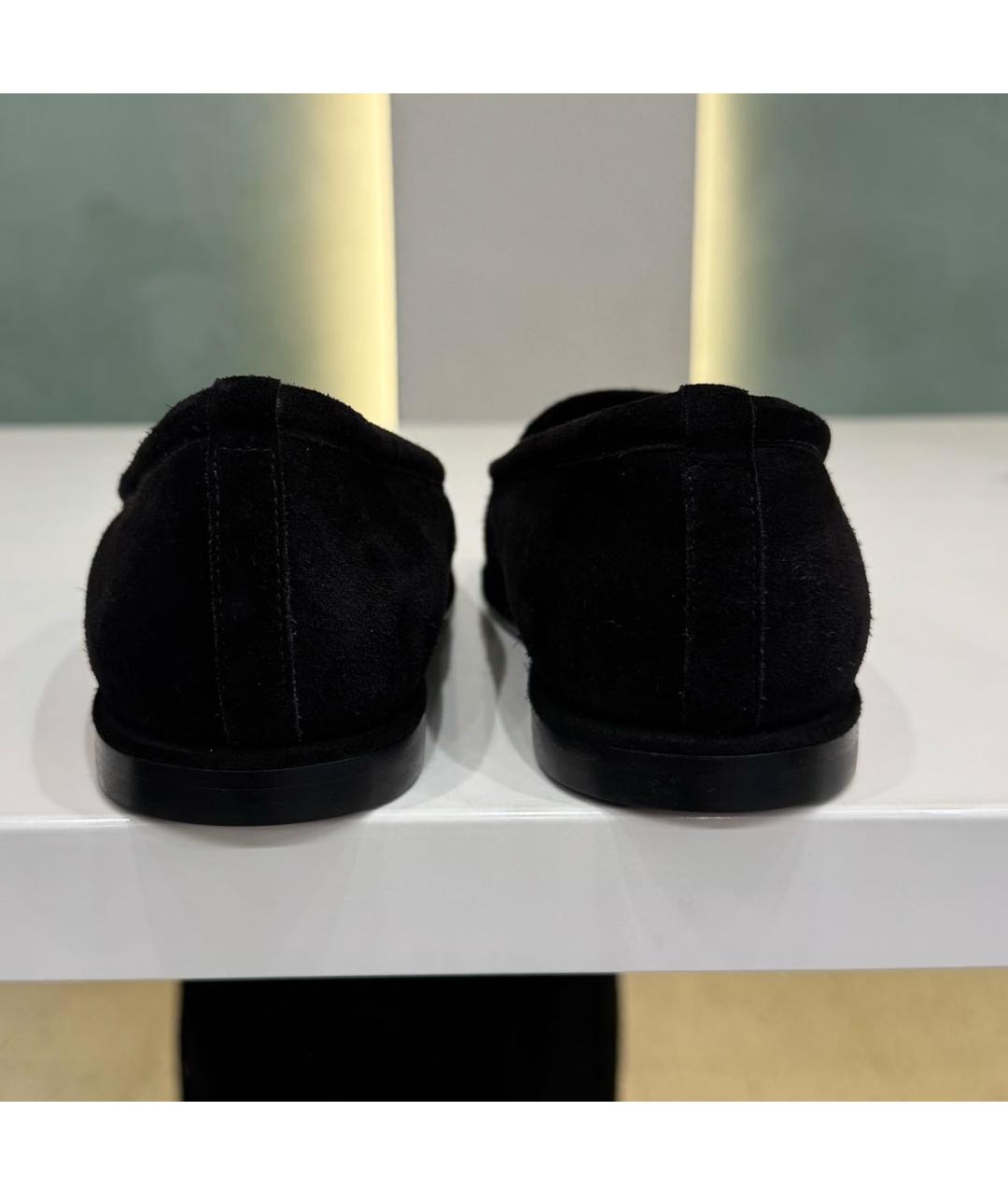 CHANEL Черные замшевые лоферы, фото 4