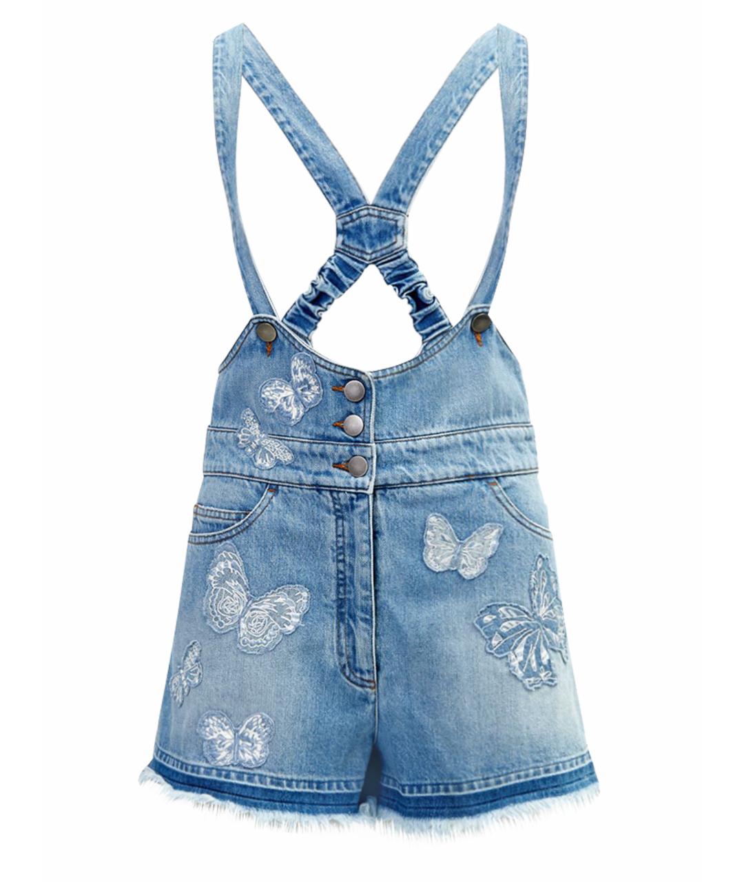 VALENTINO Голубой хлопковый комбинезон, фото 1