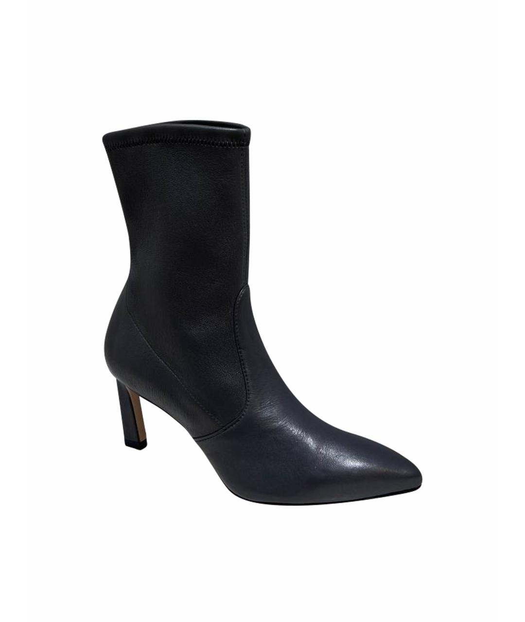STUART WEITZMAN Черные кожаные сапоги, фото 1