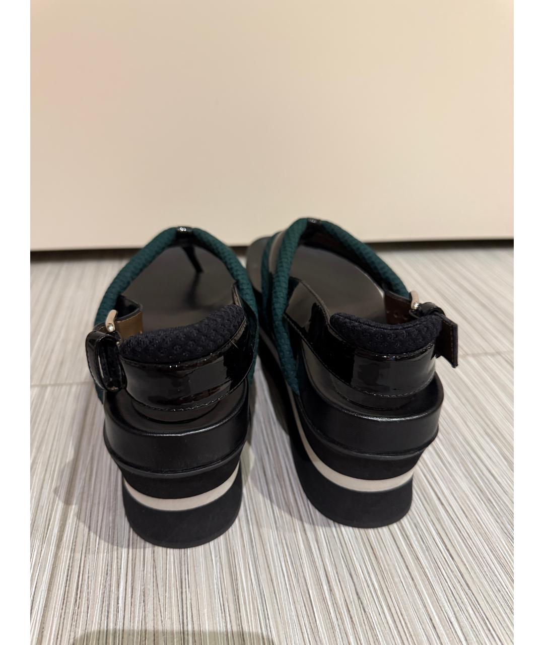 MARNI Черные кожаные сандалии, фото 4