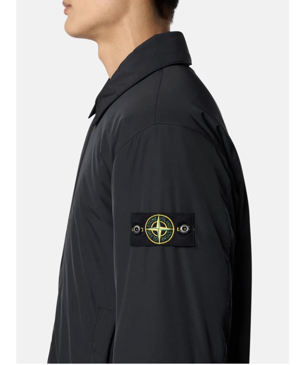 STONE ISLAND Темно-синяя полиамидовая куртка, фото 4