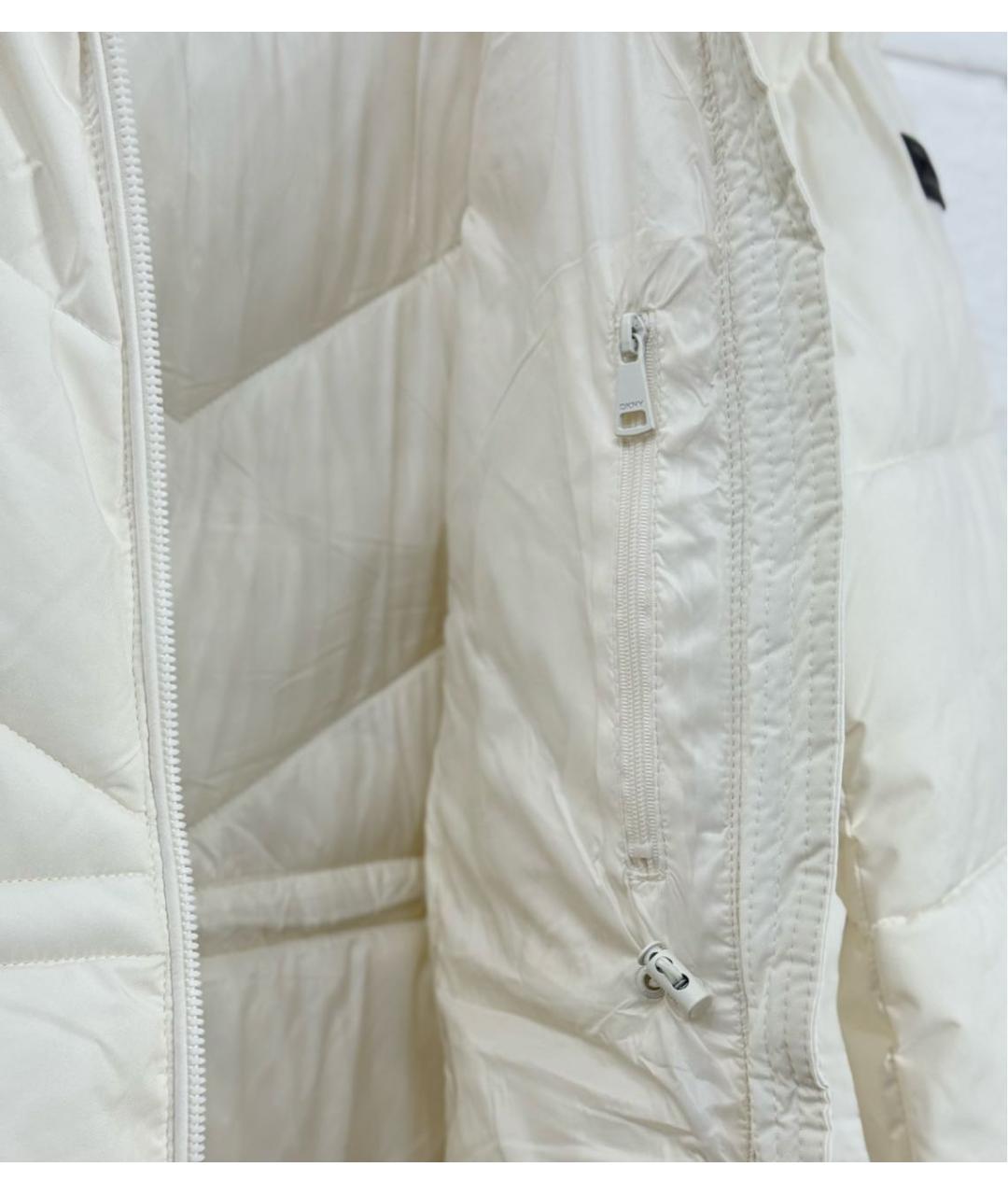 DKNY Белая полиэстеровая куртка, фото 7