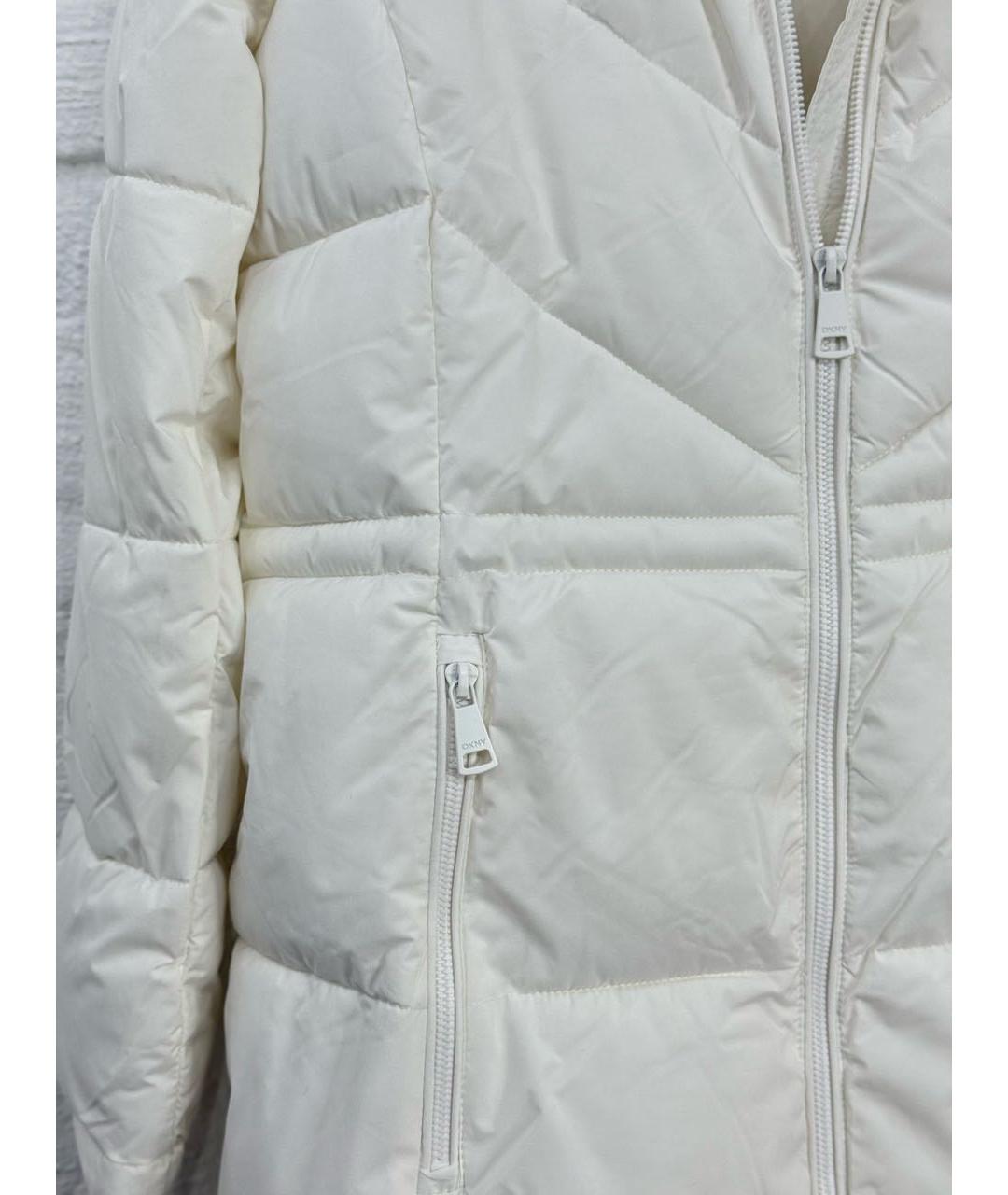 DKNY Белая полиэстеровая куртка, фото 6