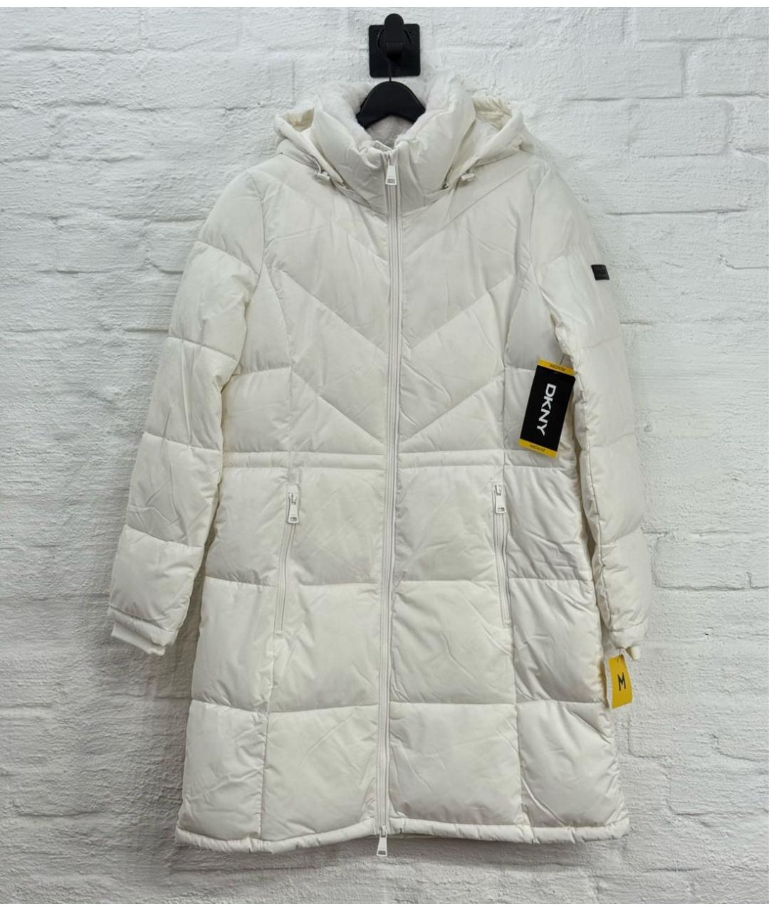 DKNY Белая полиэстеровая куртка, фото 8