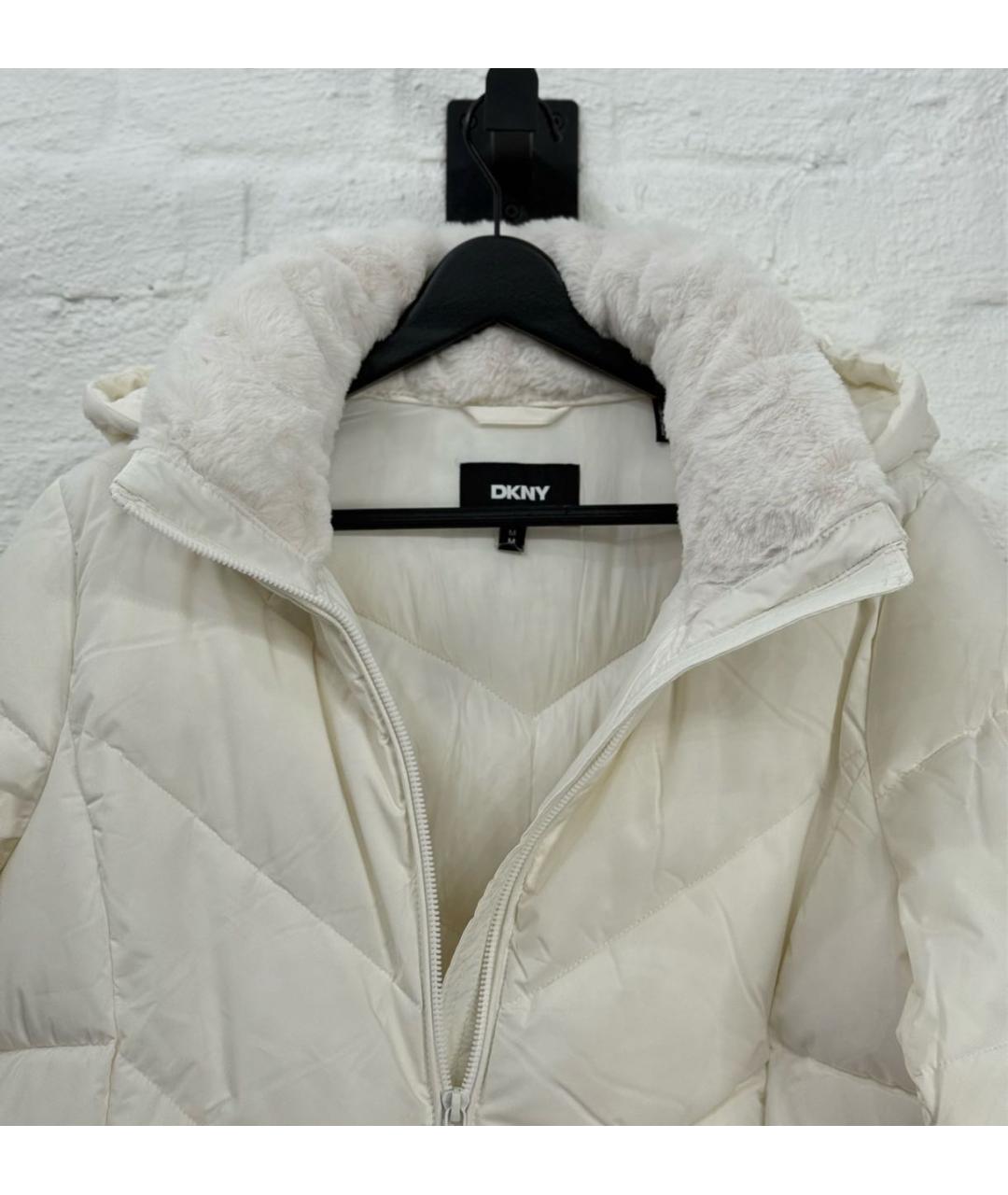 DKNY Белая полиэстеровая куртка, фото 3