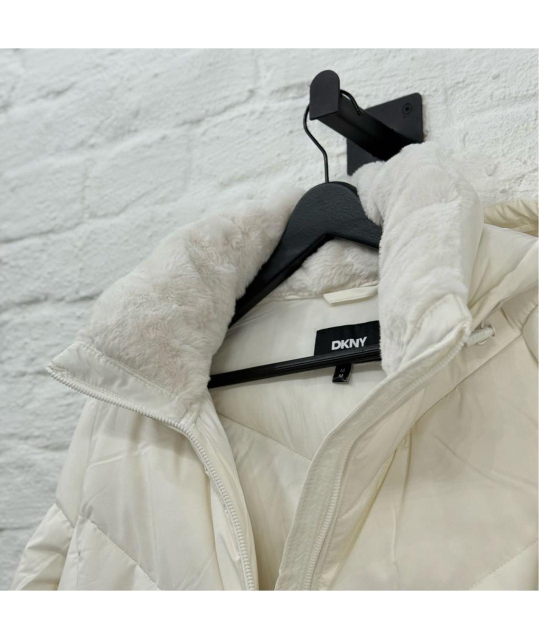 DKNY Белая полиэстеровая куртка, фото 4