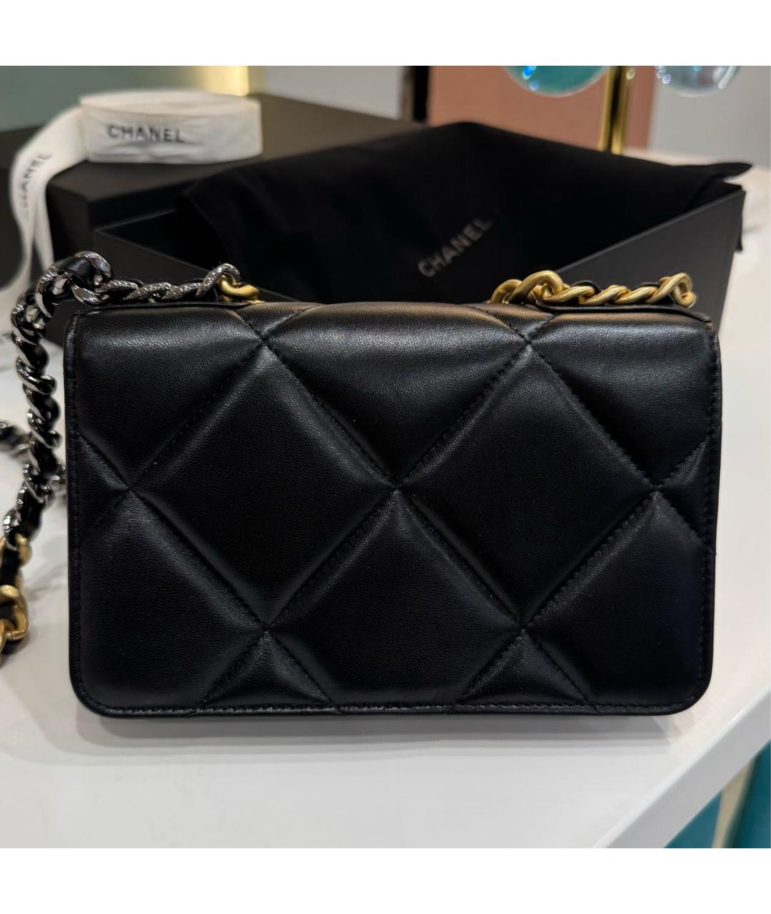 CHANEL Черная кожаная сумка через плечо, фото 3