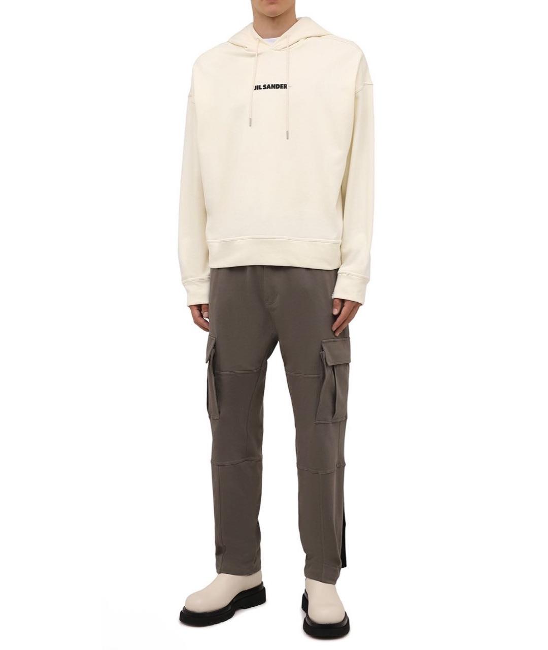 MARCELO BURLON Хаки хлопковые повседневные брюки, фото 5