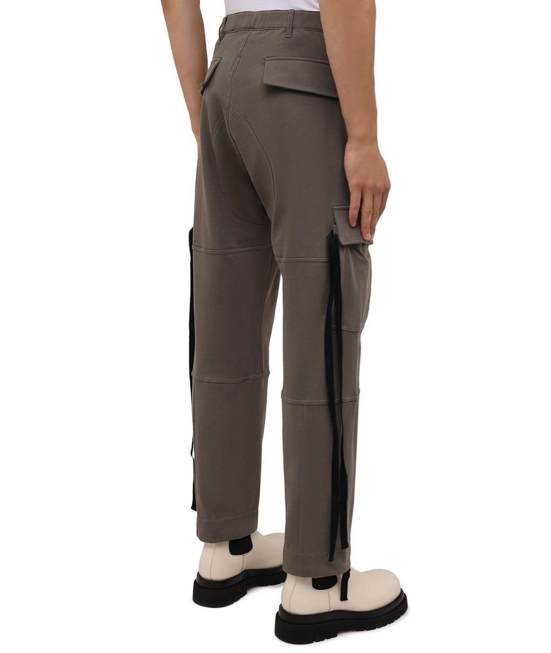 MARCELO BURLON Хаки хлопковые повседневные брюки, фото 3