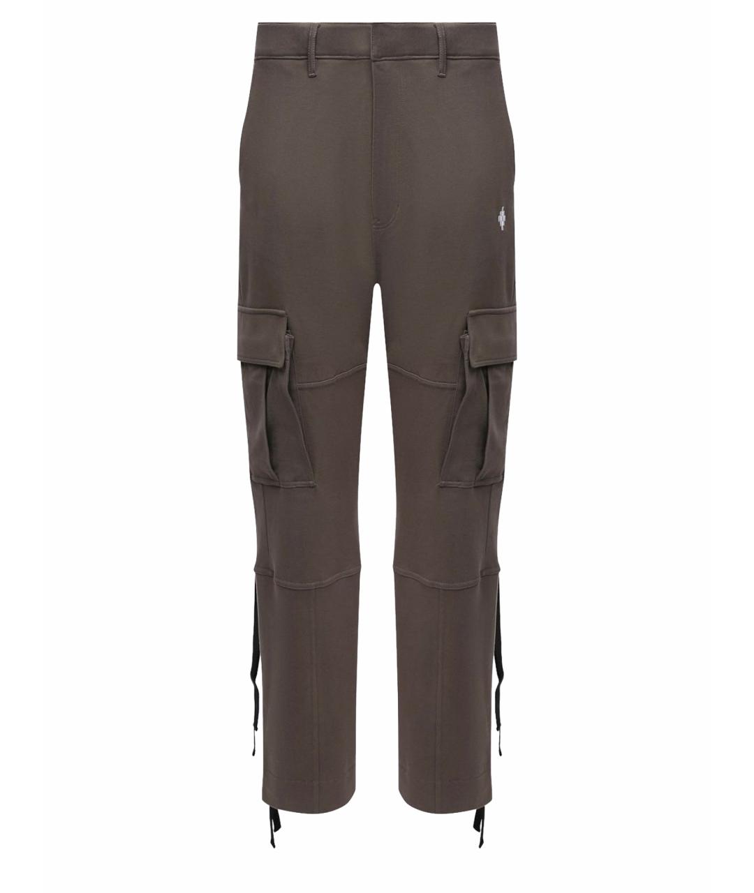 MARCELO BURLON Хаки хлопковые повседневные брюки, фото 1