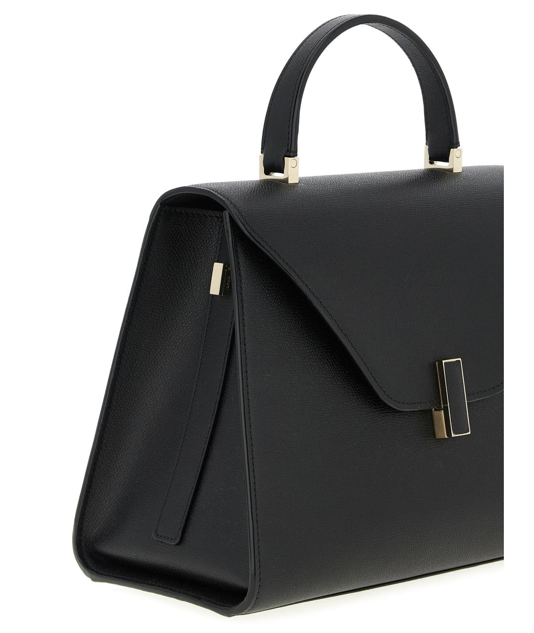 VALEXTRA Черная кожаная сумка с короткими ручками, фото 3