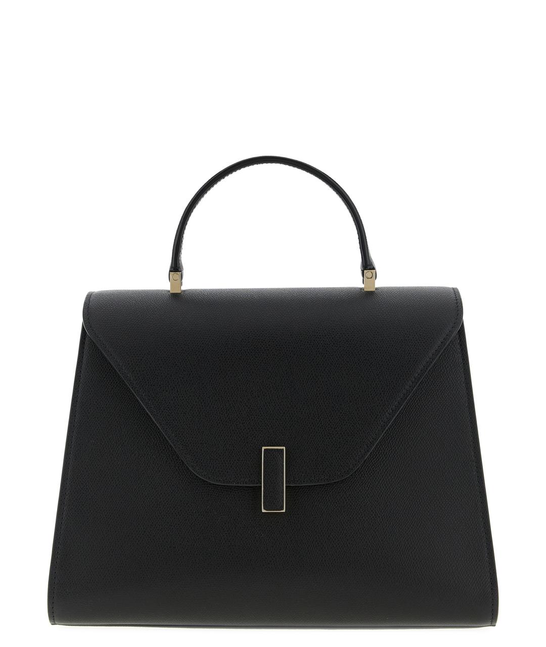 VALEXTRA Черная кожаная сумка с короткими ручками, фото 1