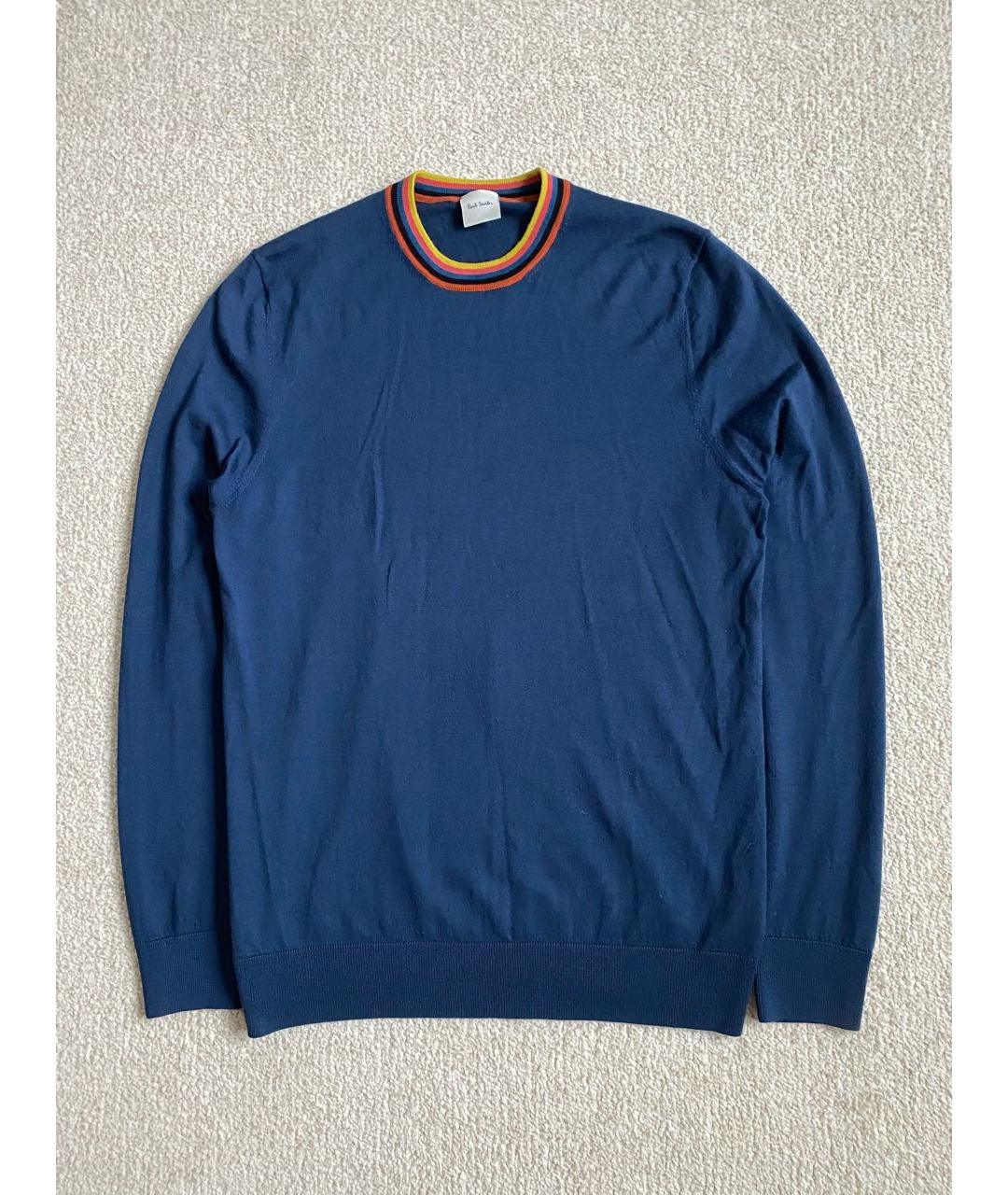 PAUL SMITH Синий шерстяной джемпер / свитер, фото 5