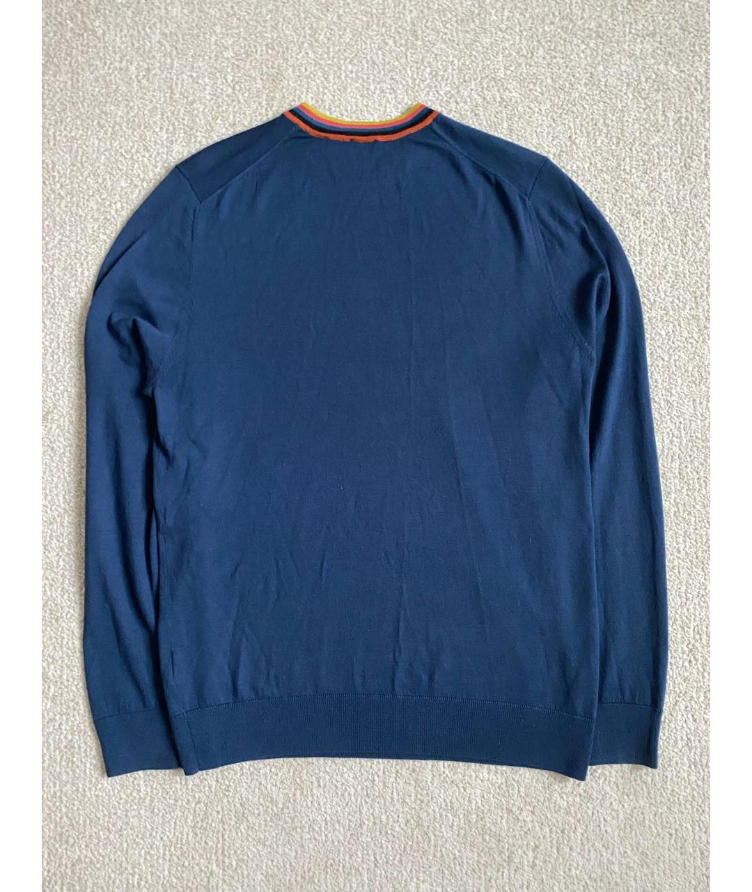 PAUL SMITH Синий шерстяной джемпер / свитер, фото 2