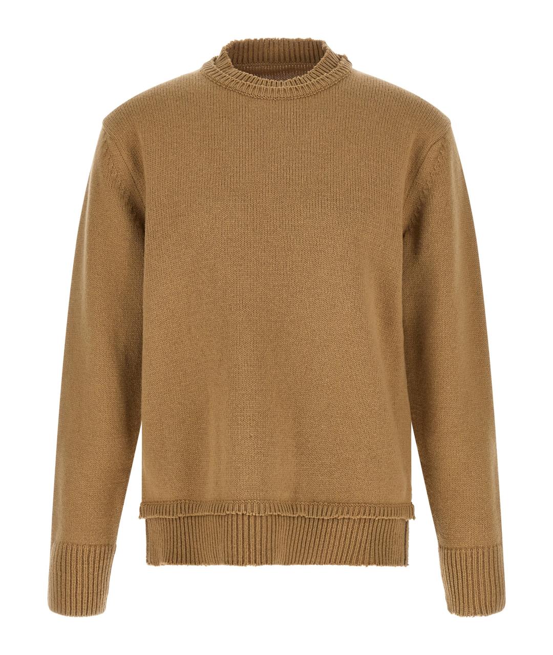 MAISON MARGIELA Бежевый шерстяной джемпер / свитер, фото 1