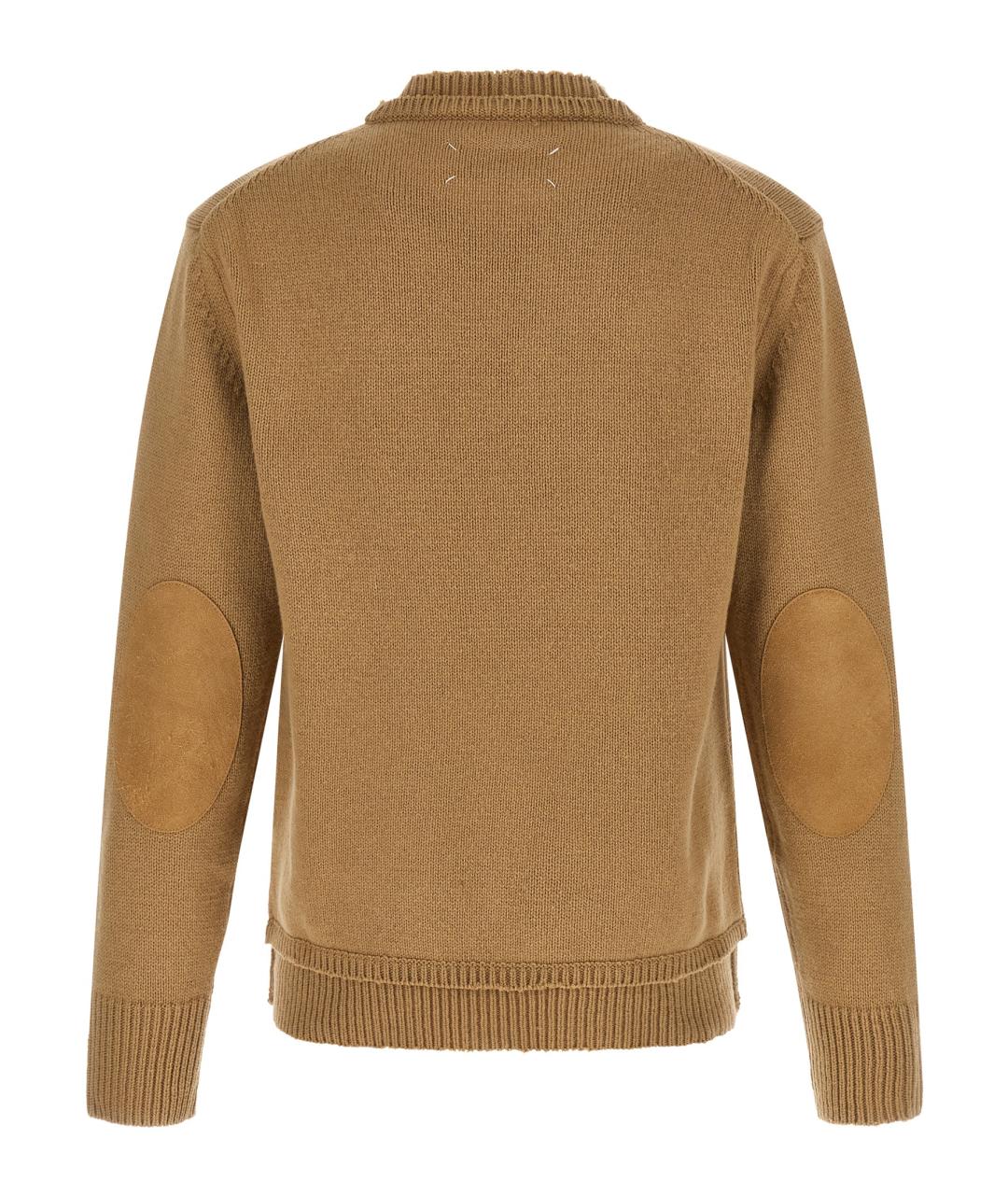 MAISON MARGIELA Бежевый шерстяной джемпер / свитер, фото 2