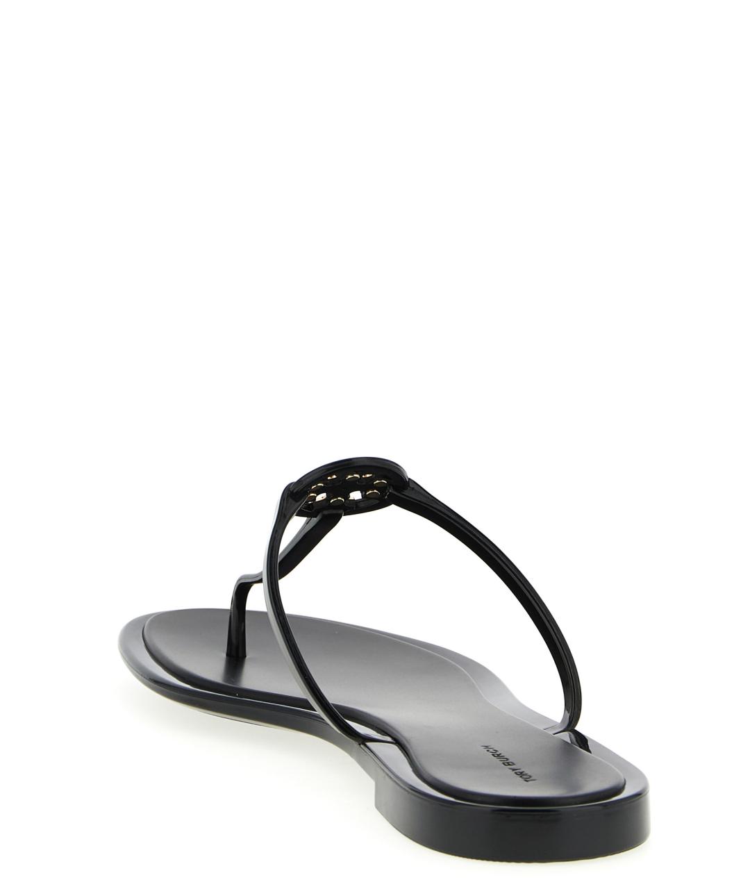 TORY BURCH Черные резиновые шлепанцы, фото 3