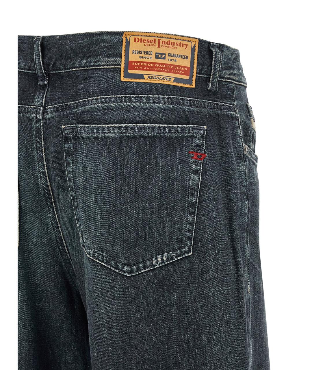 DIESEL Синие хлопковые прямые джинсы, фото 4