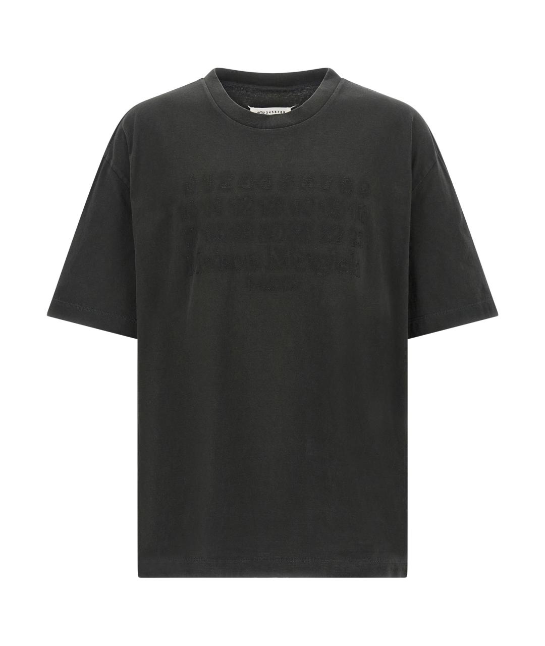MAISON MARGIELA Черная хлопковая футболка, фото 1