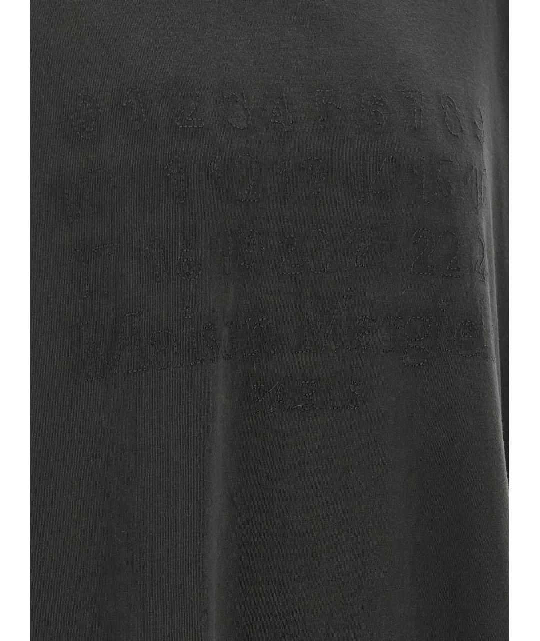 MAISON MARGIELA Черная хлопковая футболка, фото 4