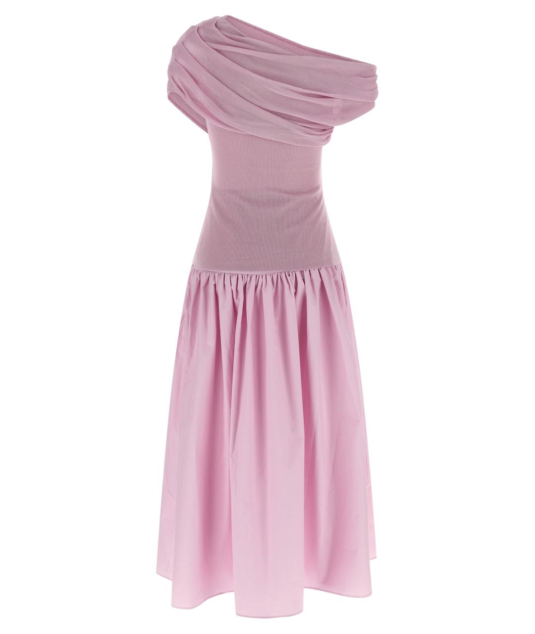 SELF-PORTRAIT Розовое вискозное вечернее платье, фото 2