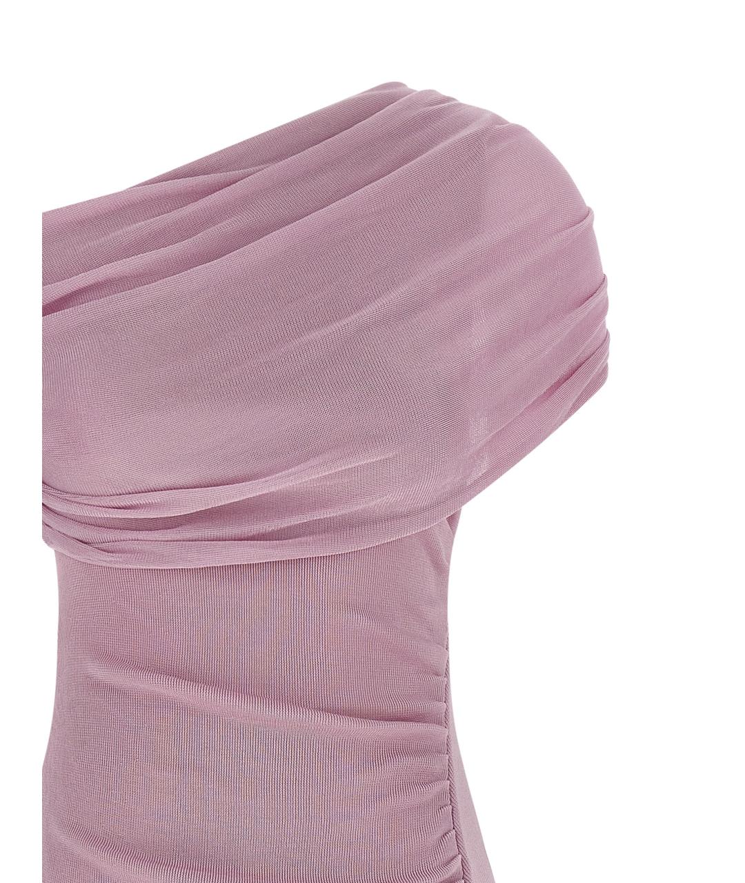 SELF-PORTRAIT Розовое вискозное вечернее платье, фото 3