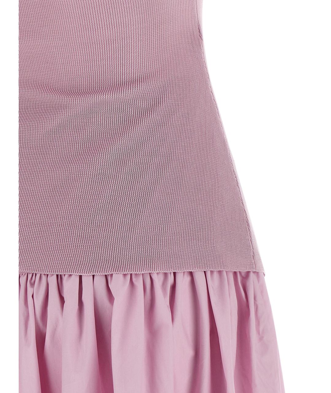 SELF-PORTRAIT Розовое вискозное вечернее платье, фото 4