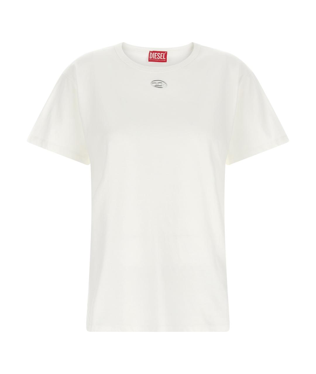 DIESEL Белая хлопковая футболка, фото 1