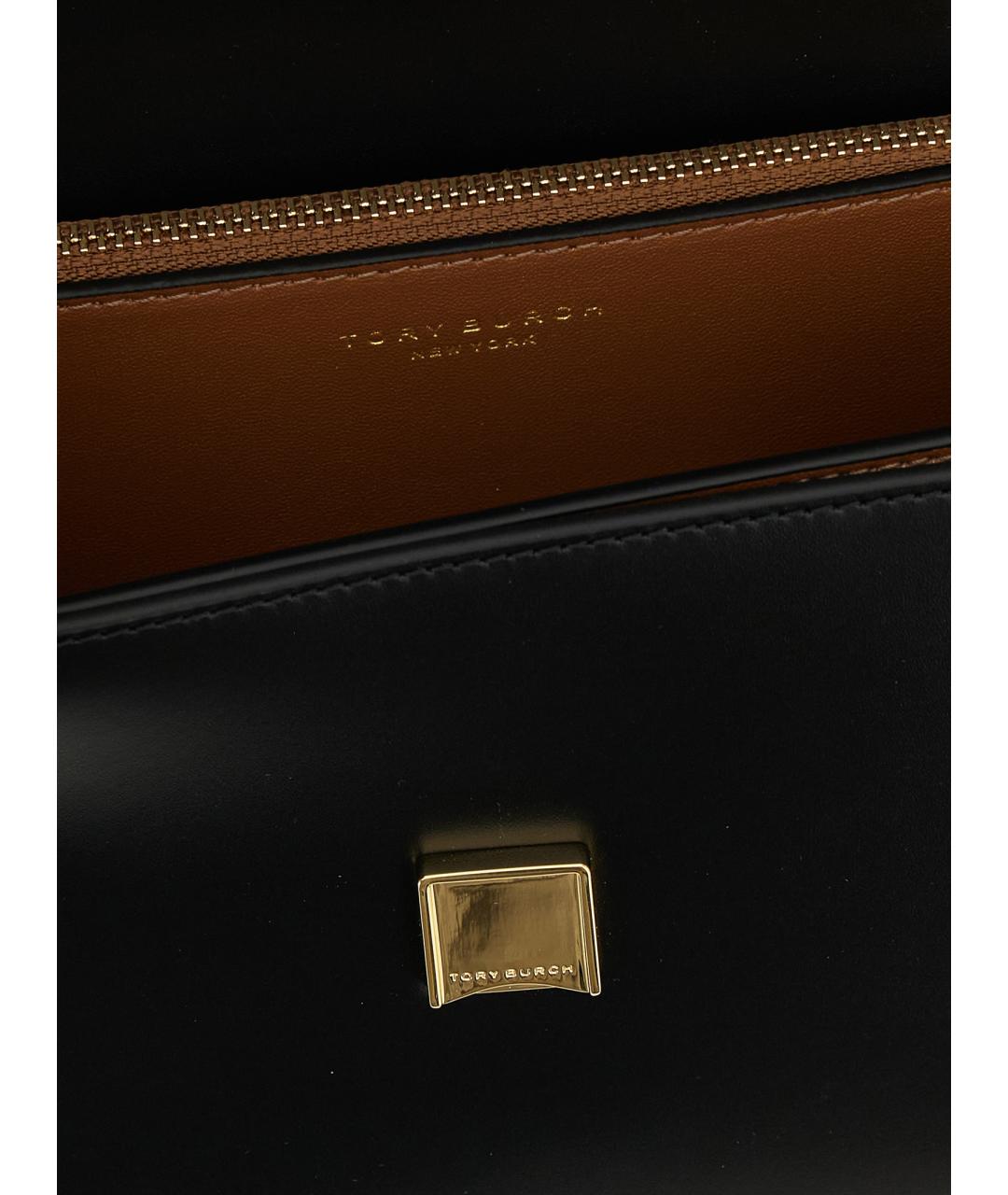 TORY BURCH Черная кожаная сумка через плечо, фото 4