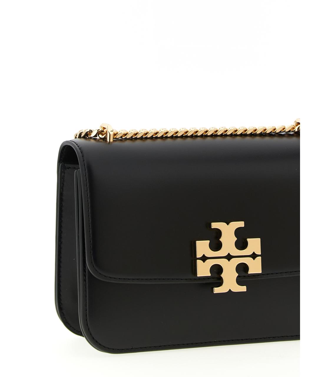 TORY BURCH Черная кожаная сумка через плечо, фото 3