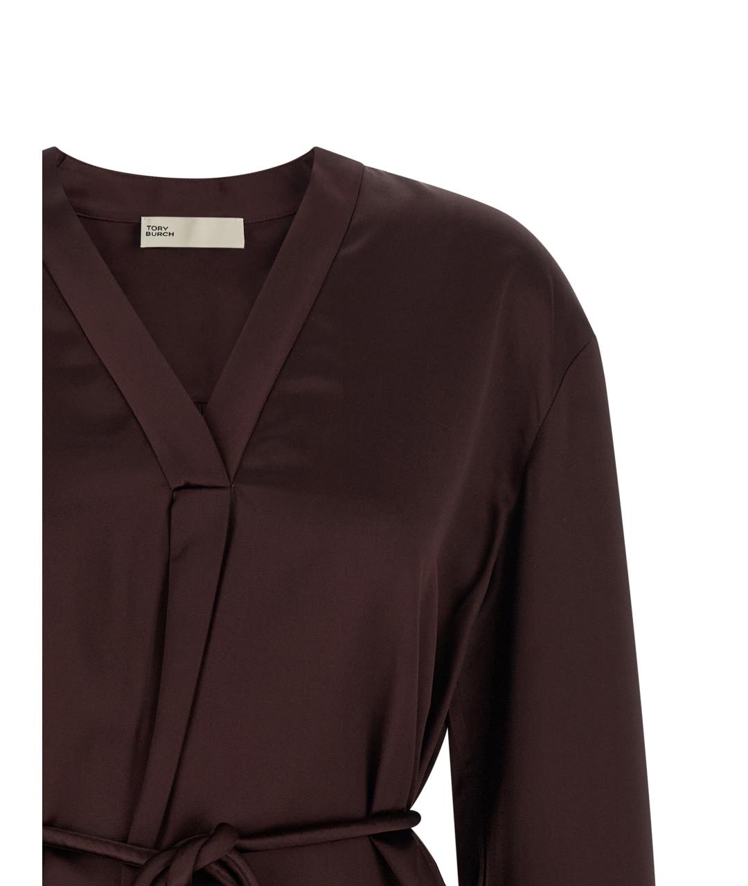 TORY BURCH Бордовая вискозная блузы, фото 3