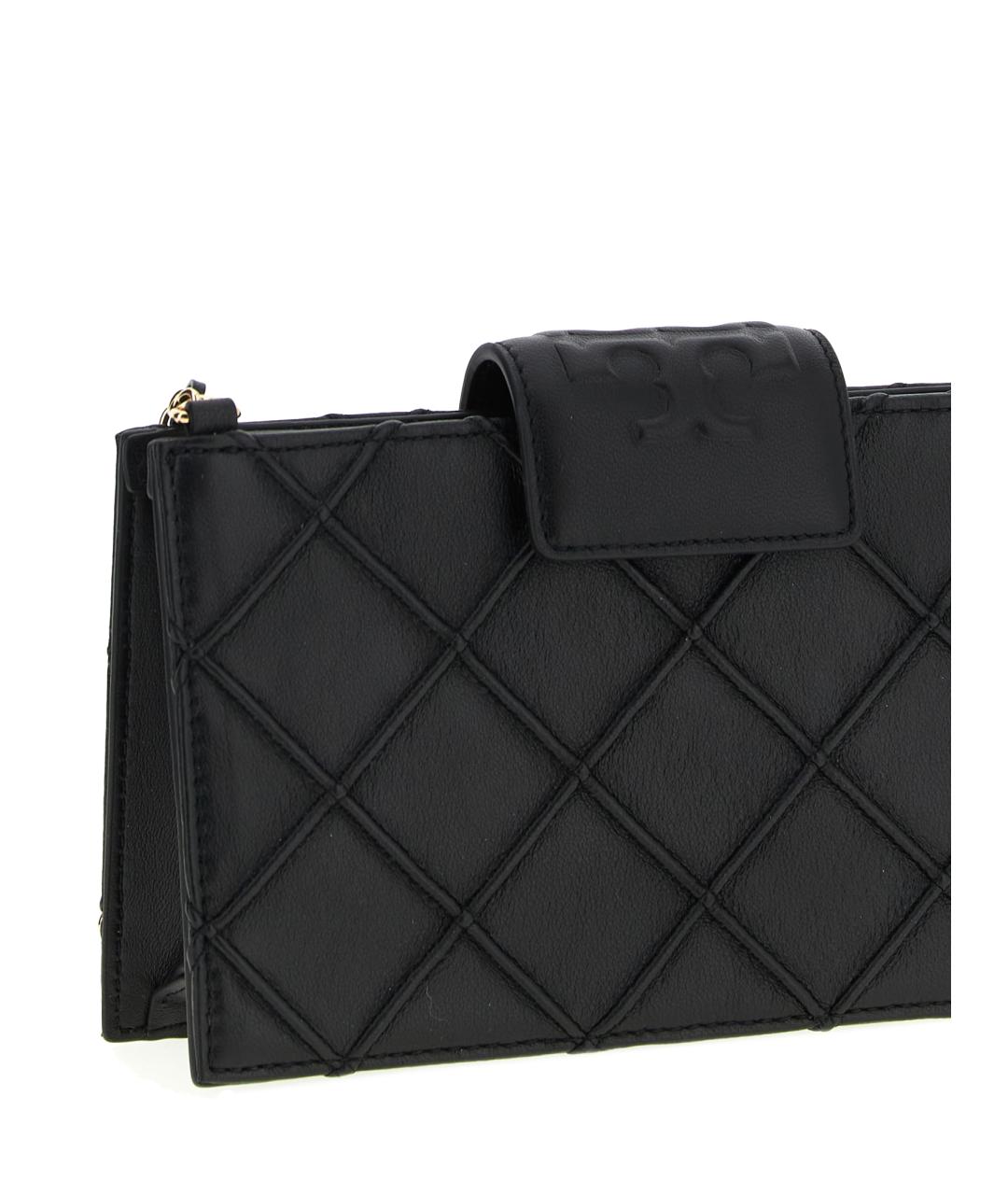 TORY BURCH Черный кожаный кошелек, фото 3