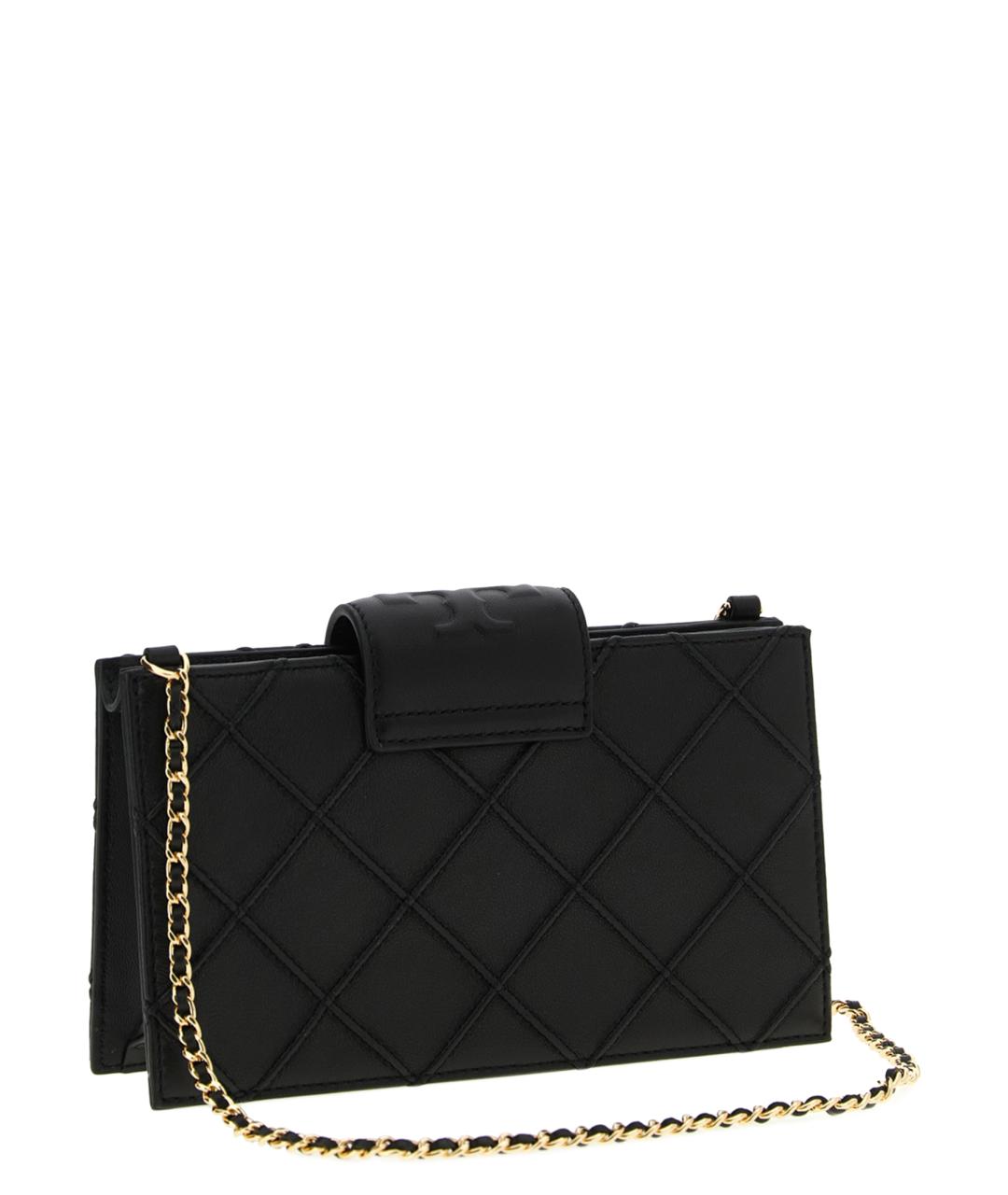 TORY BURCH Черный кожаный кошелек, фото 2