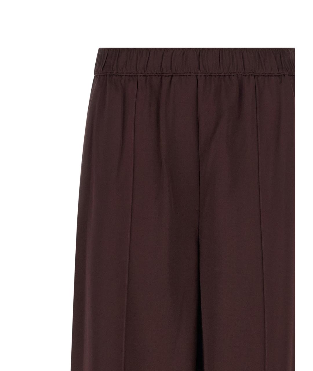 TORY BURCH Бордовые вискозные прямые брюки, фото 3