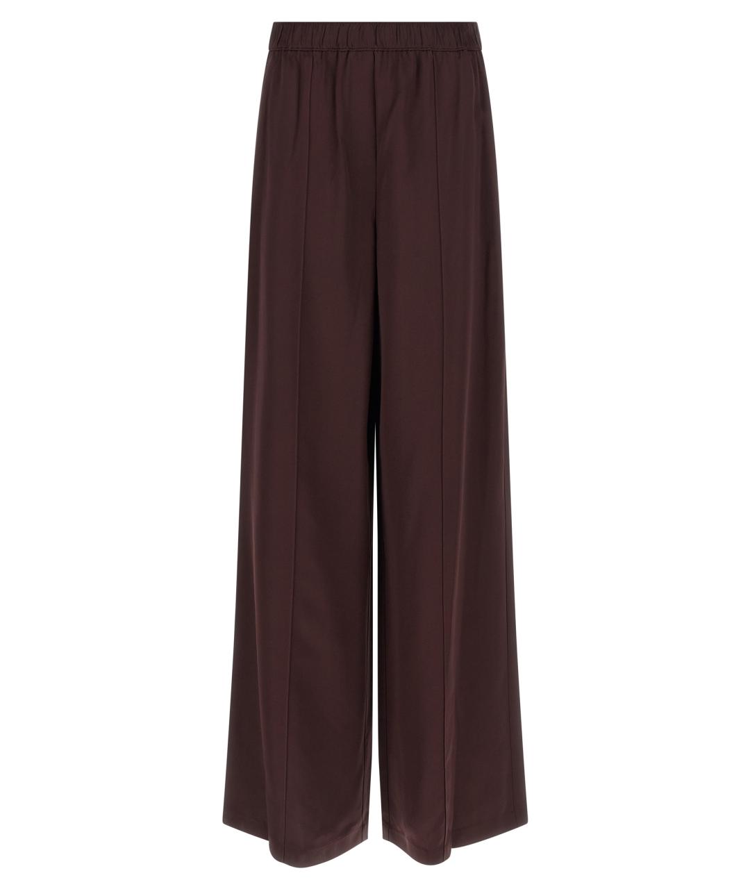 TORY BURCH Бордовые вискозные прямые брюки, фото 1