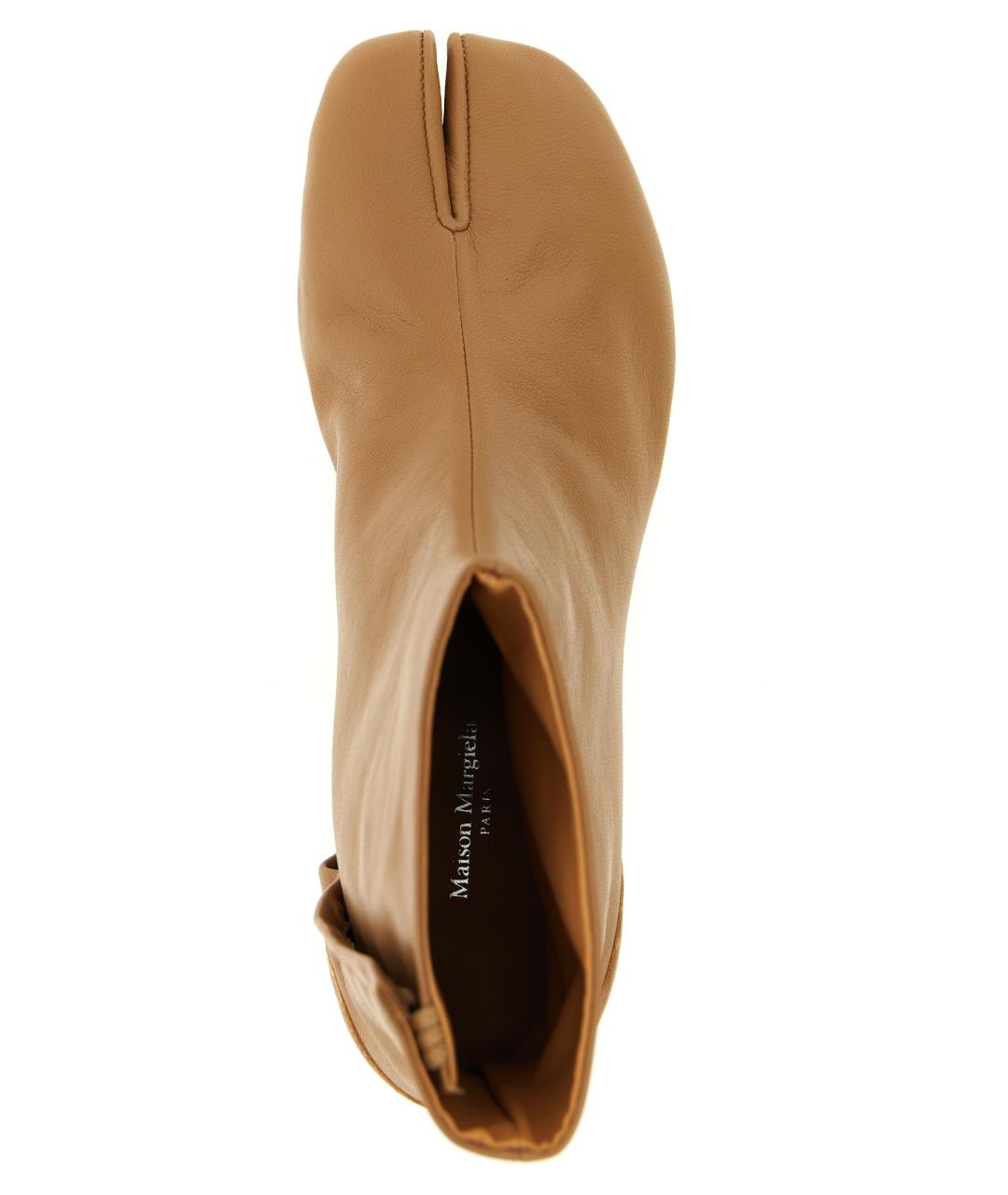 MAISON MARGIELA Бежевые кожаные ботинки, фото 4