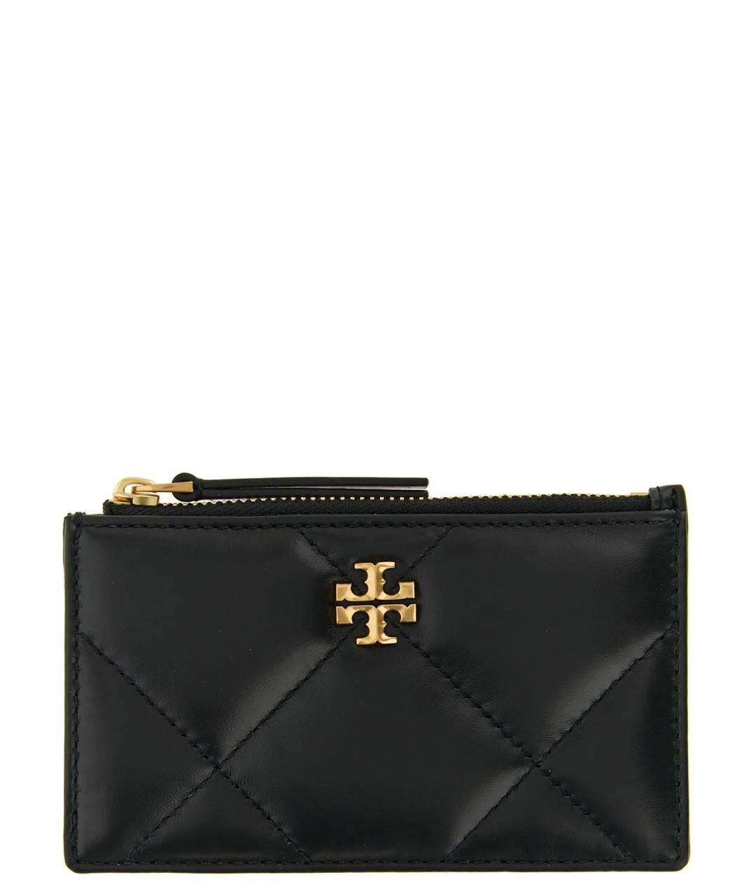 TORY BURCH Черный кожаный кардхолдер, фото 1