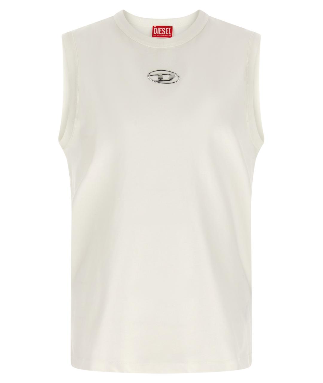 DIESEL Белая хлопковая майка, фото 1
