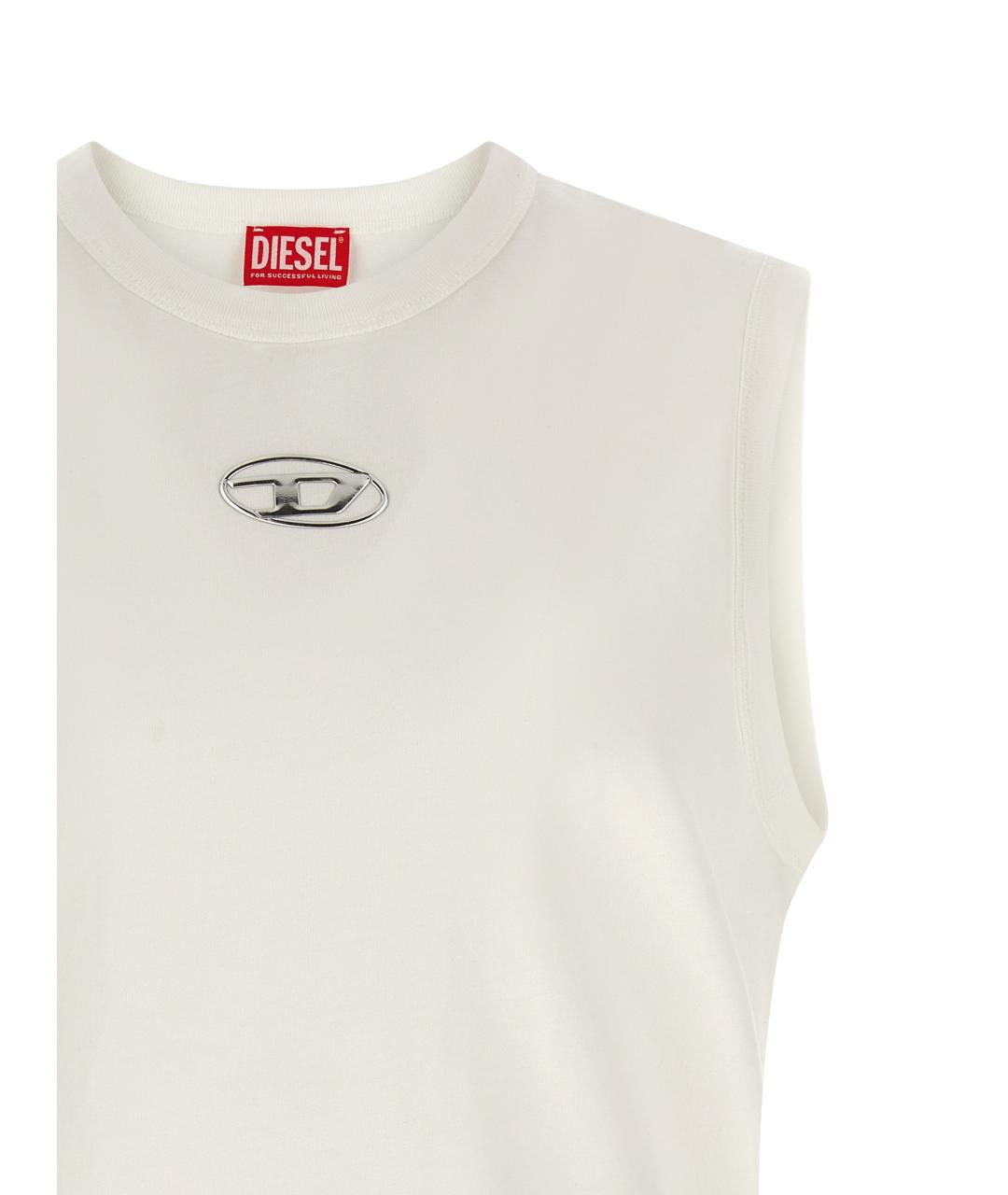 DIESEL Белая хлопковая майка, фото 3