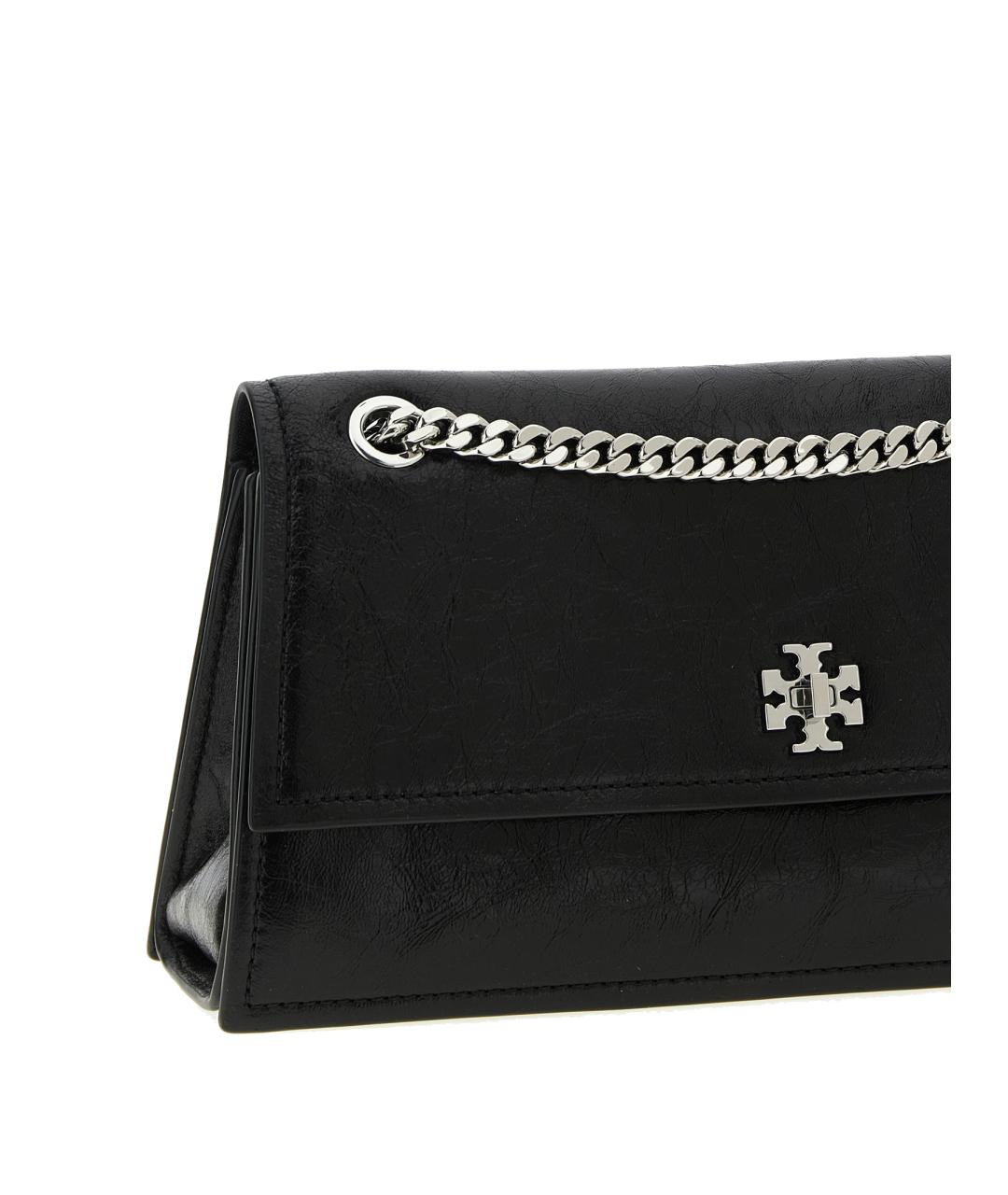 TORY BURCH Черная кожаная сумка через плечо, фото 3