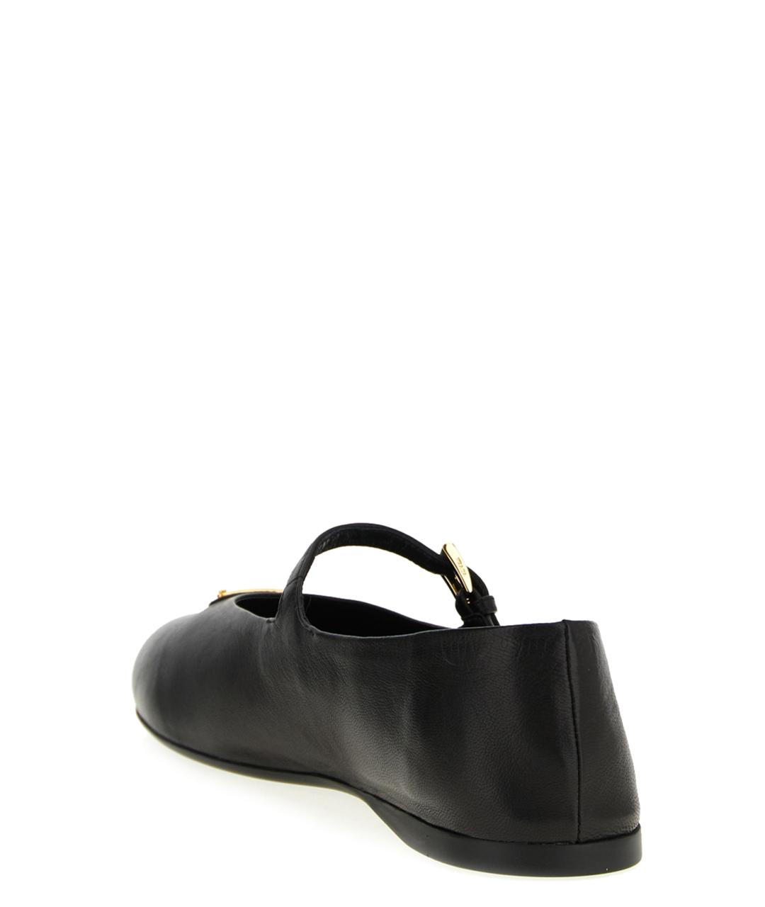PRADA Черные кожаные балетки, фото 3