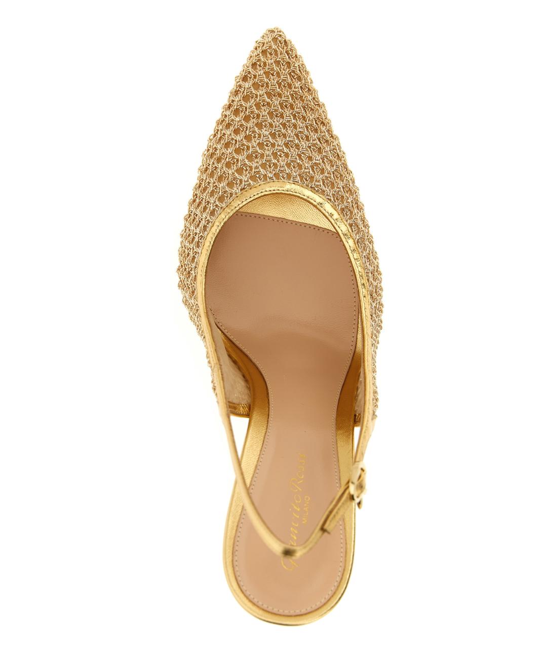 GIANVITO ROSSI Золотые туфли, фото 4
