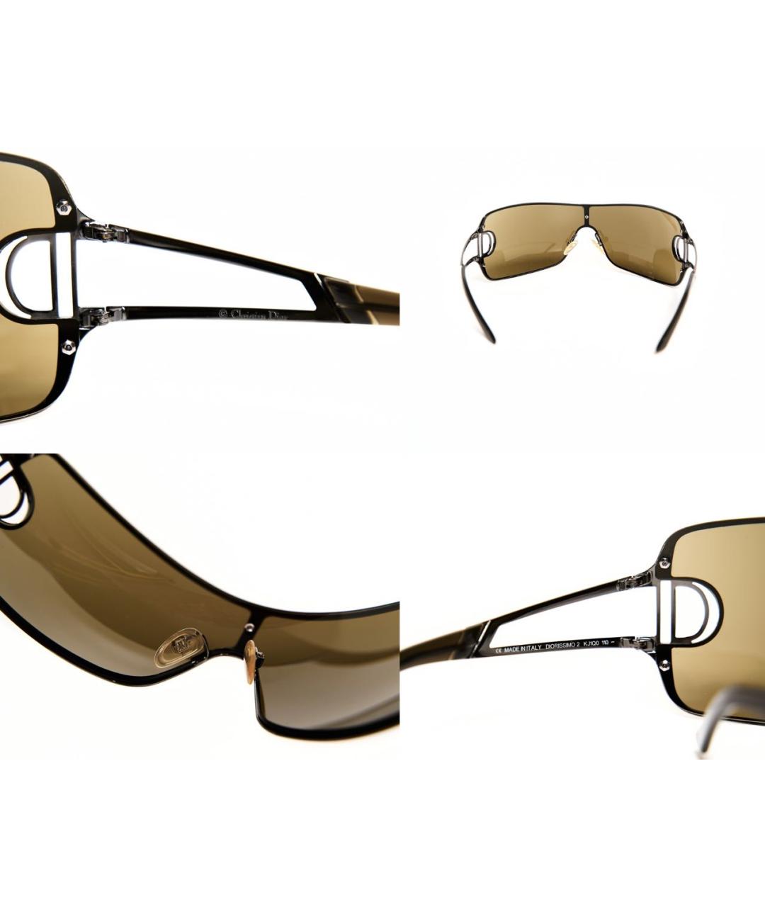 CHRISTIAN DIOR Коричневые металлические солнцезащитные очки, фото 5