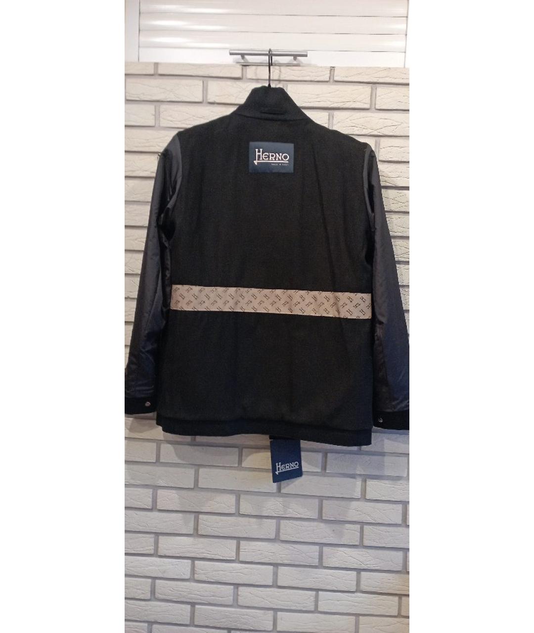 HERNO Черная шерстяная куртка, фото 5
