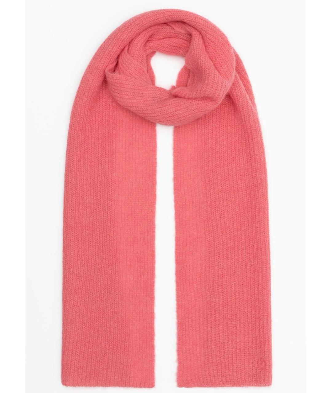 PINKO Розовый шерстяной шарф, фото 4