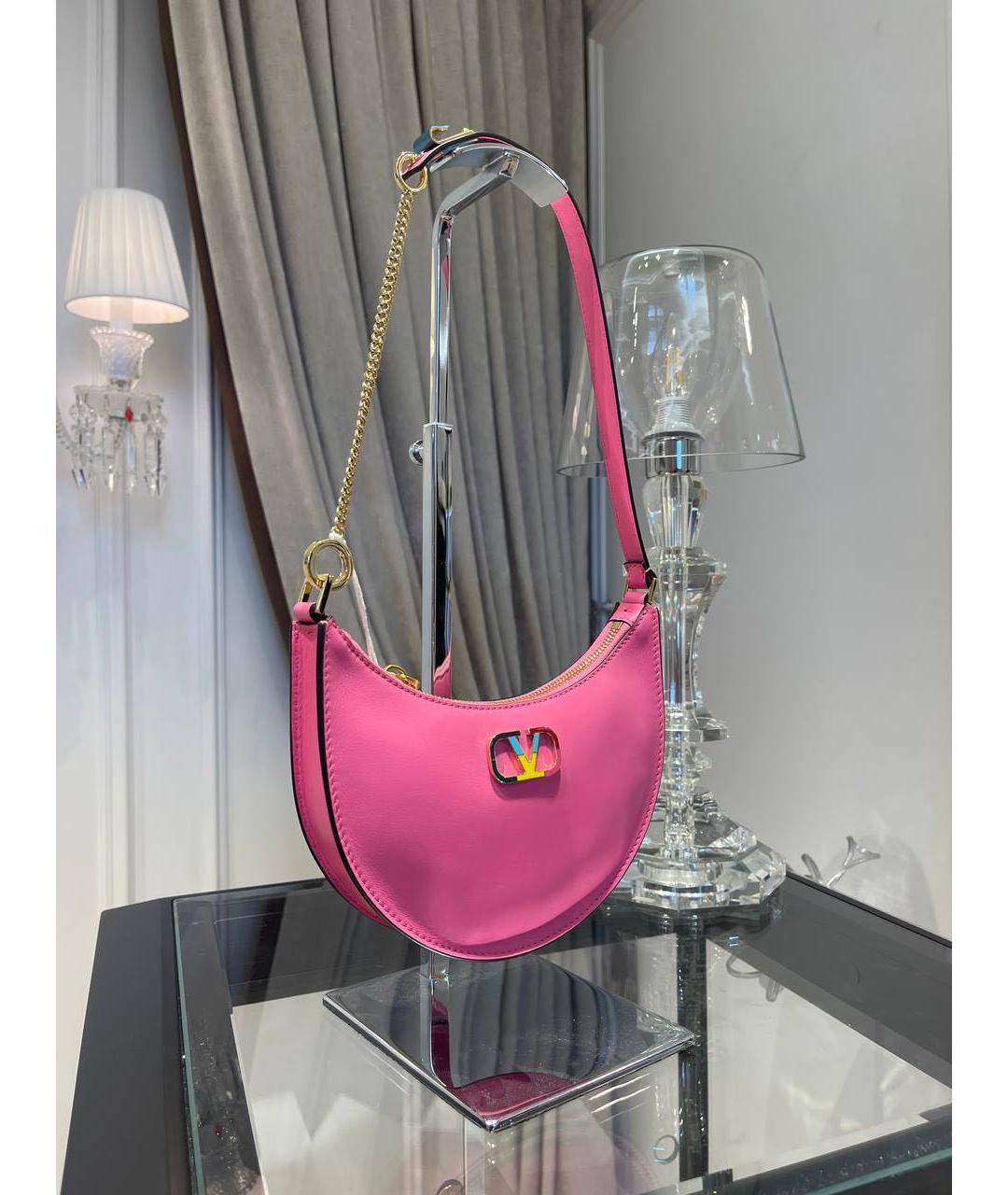 VALENTINO Розовая сумка с короткими ручками, фото 2
