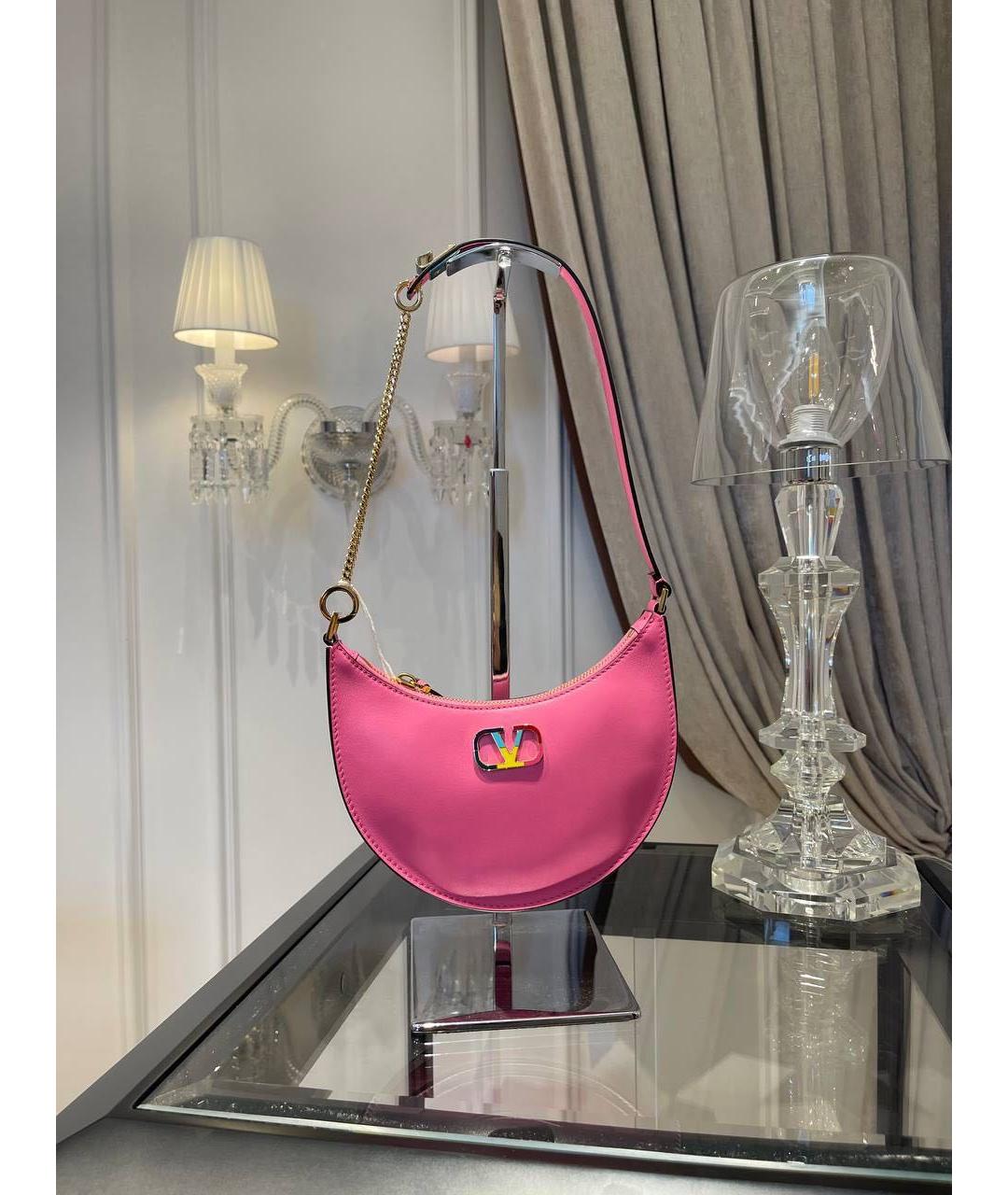 VALENTINO Розовая сумка с короткими ручками, фото 4