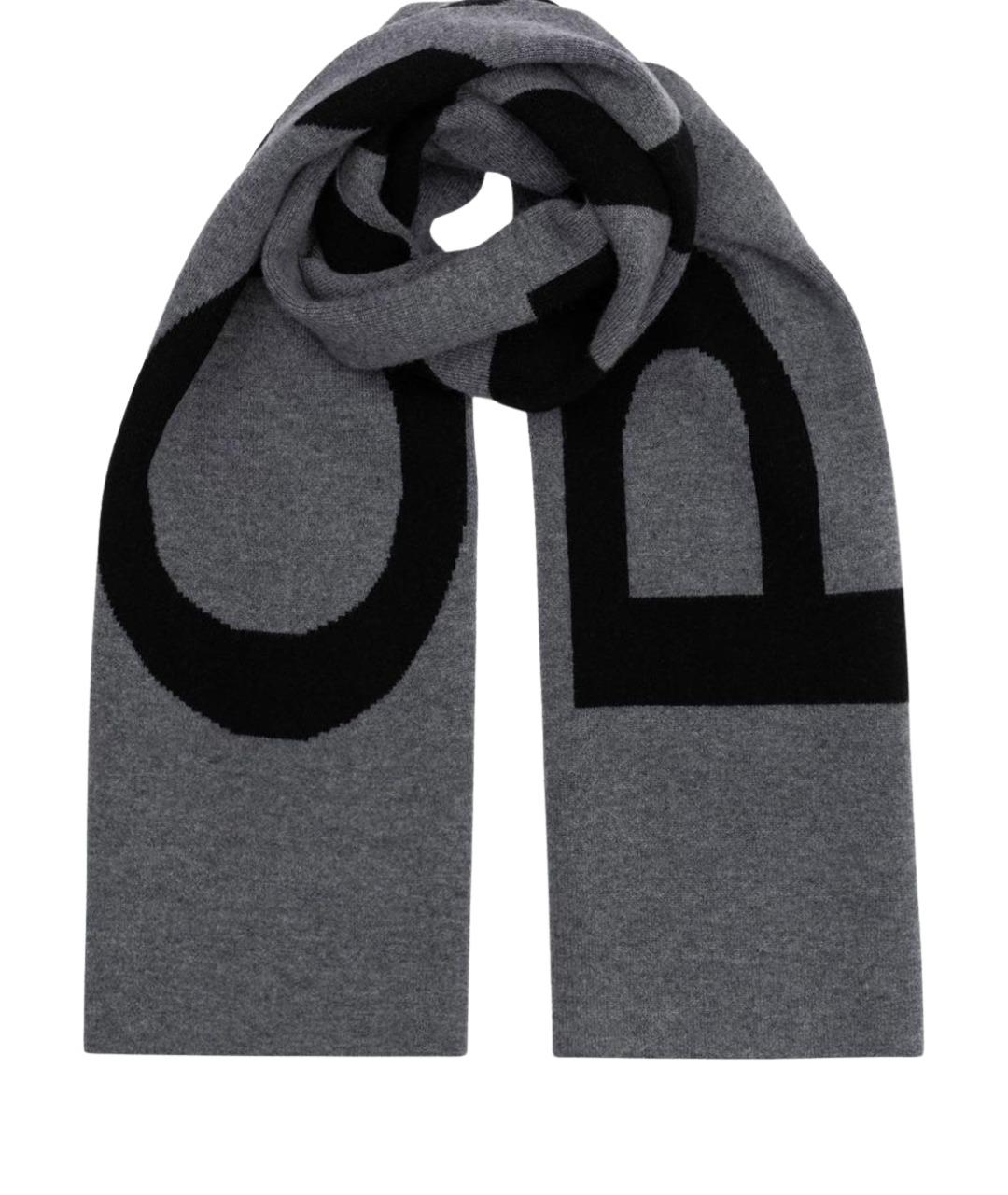 PINKO Серый кашемировый шарф, фото 1