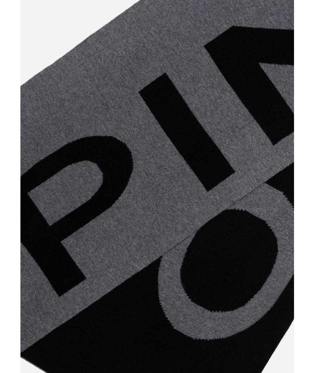 PINKO Серый кашемировый шарф, фото 3